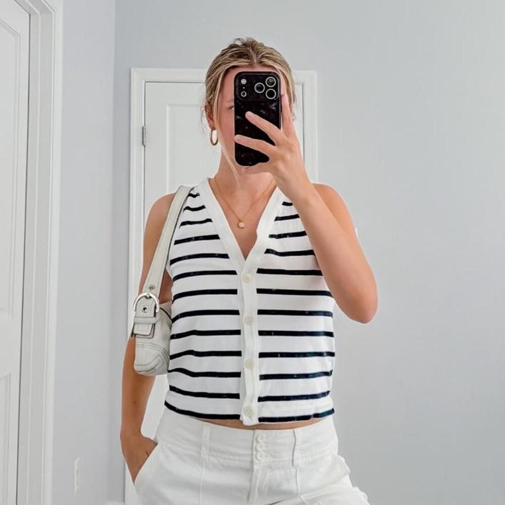 preppy loft button down vest